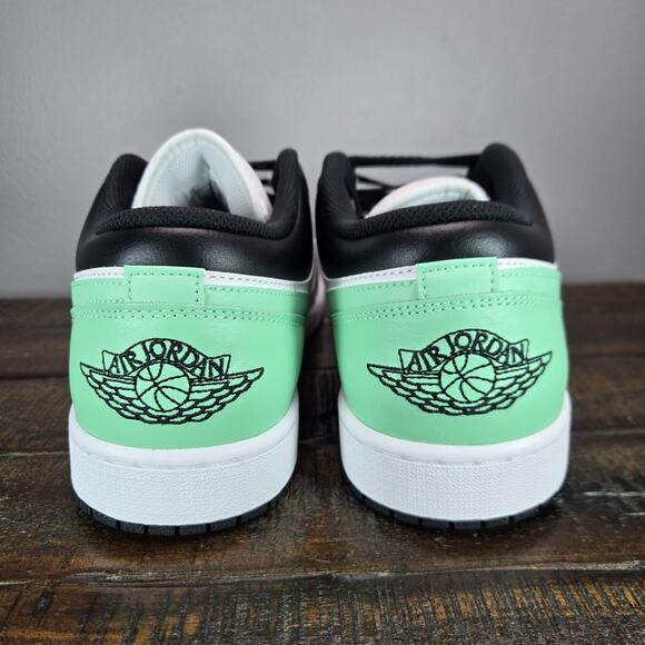 NEW Nike Air Jordan 1 Low Mens Size 13 Shoes Green Glow Black White 553558-131 - Picture 4 of 12